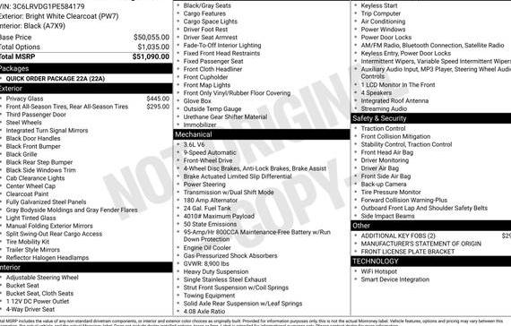 RAM PROMASTER 2500 2023 3C6LRVDG1PE584179 image